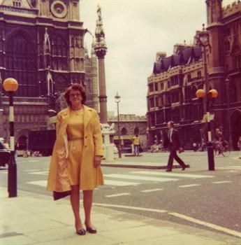 Mam in London  photo taken by dad he told me this was his favourite photo of mam