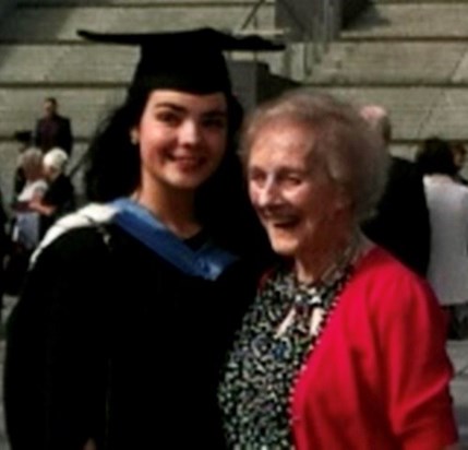 Nuala with Grace at her graduation
