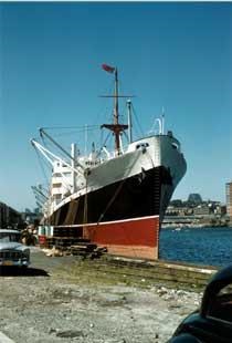 M.V. Rakaia, which John served aboard as Radio Officer from 1960 to 1961