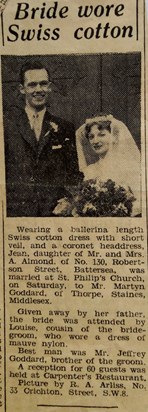 Wedding Notice 7 February 1959