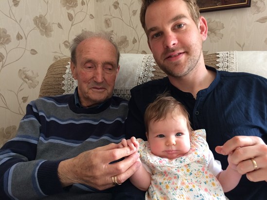 Grandad with Great Granddaughter Maggie 