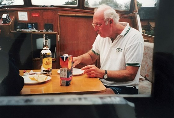 Grandad on the boat ~ Before