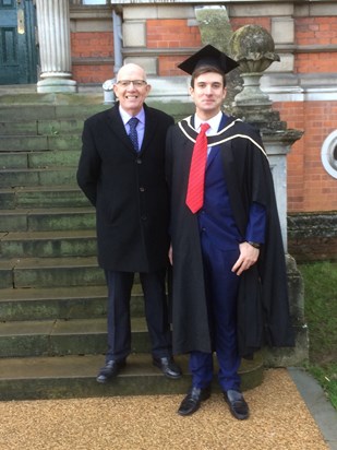 very proud father, James’ master degree ceremony 