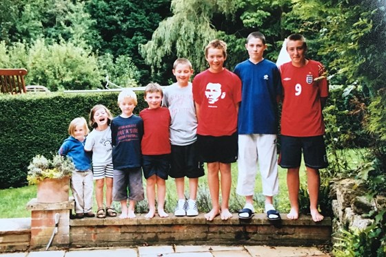 Nana's 8 grandchildren on holiday on family holiday on Isle of Wight