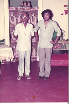 With his dad Appucha in Jaffna - Sri Lanka