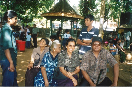 In Sri Lanka, with Nimi, Jayantha, Pearly Ammah, Kisho and Kishany