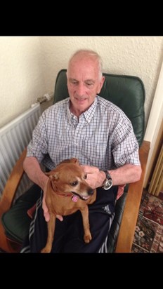 Dad with his dog molly who he loved dearly !