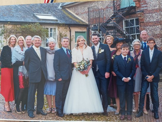 Proud Grandma with her family at Zenara's wedding