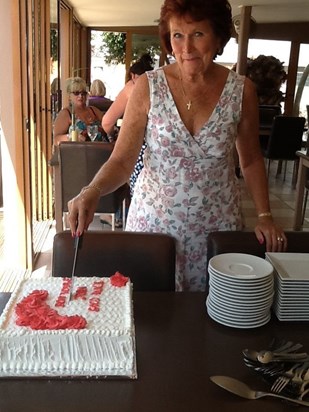 Lovely photo of Joan at her Cyprus leaving party.
