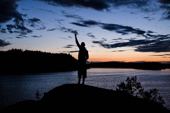 Rich in Sweden on one of our bike camp trips. This one was pretty special because we toured the archipelago. This night we stayed in a shed in the middle of the forest. 