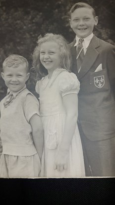 When they were young...Robert, sister Sarah and brother Michael