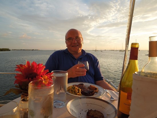 Dinner at sunset off Key West, Florida, September 2012