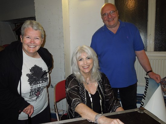 With Emmylou Harris, one of our favourite singers.