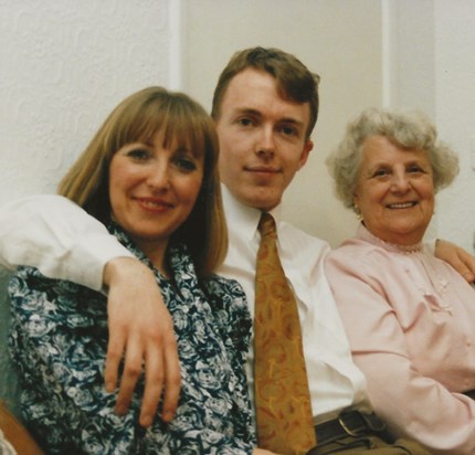 With Ian and Auntie Rene, 1993.