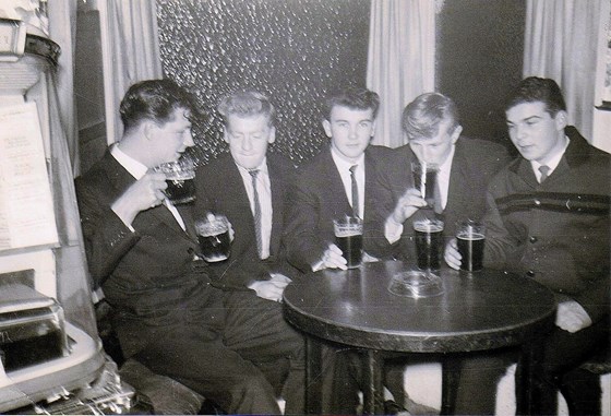 John (far rtight) with some mates from 766 squadron c.1963.