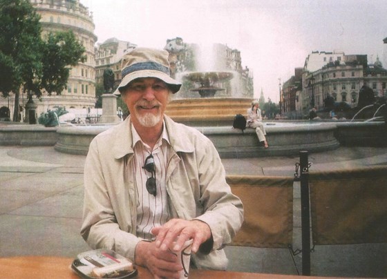 Dad in Trafalgar square..