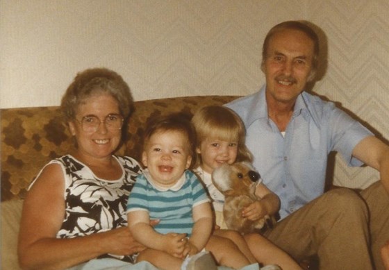 Tom, June and grandchildren..