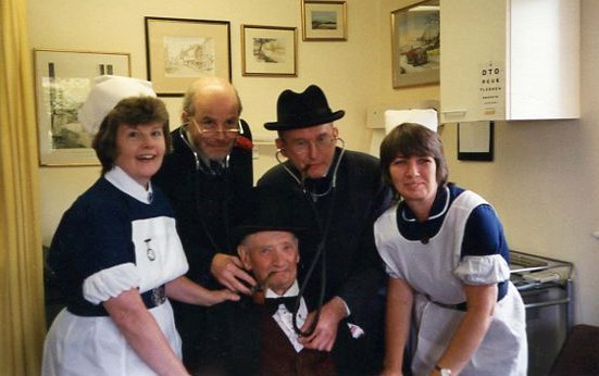 celebrating the NHS 50th anniversary in period style, with our oldest patient...