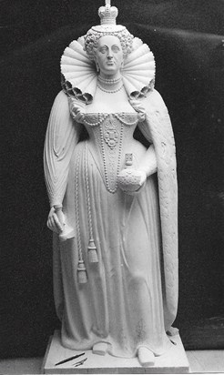 Queen Elizabeth I of England. Carved for Ashridge House in 1986. 