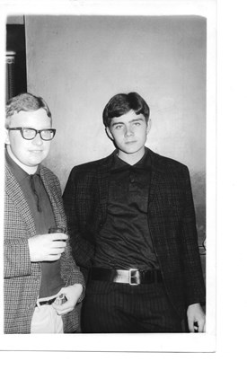 John and John: at a holiday camp mid 60s - looking cool!