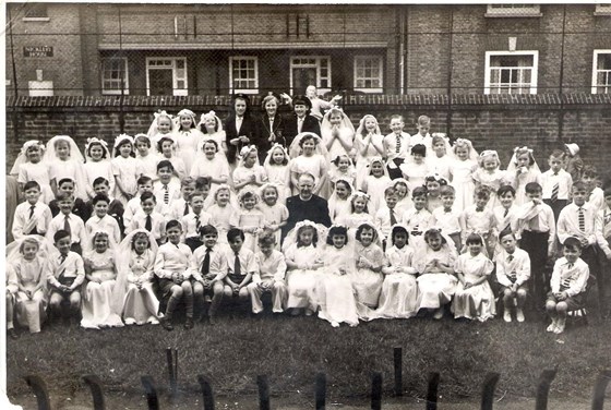 First Holy Communion 1955 JBR front row 6th from left