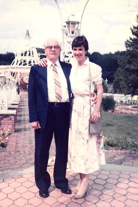 Marjorie Coeyman with her grandfather, Kenneth Orr - July 1985