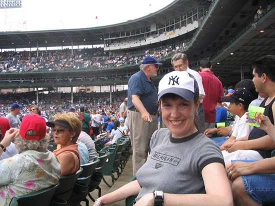Beautiful, smart, kind, and...a baseball fan! Wrigley Field, 2005