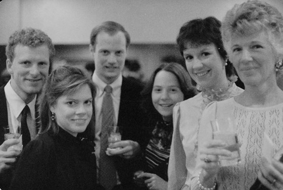 1984 Wed 1.1.84 Marge, Ann, Jim, Christina, Eric, Marilyn