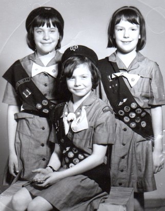 Girl Scouts - Marjorie with Cindy and Ann