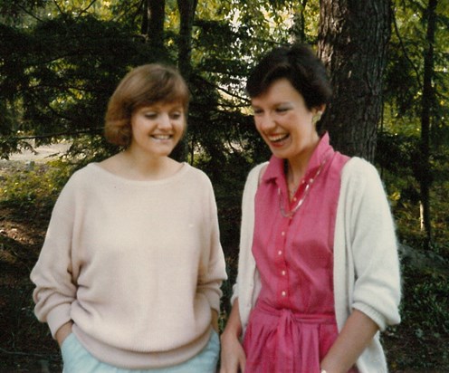 Marjorie and Lisa, 1980s - nobody laughed like Marjorie!