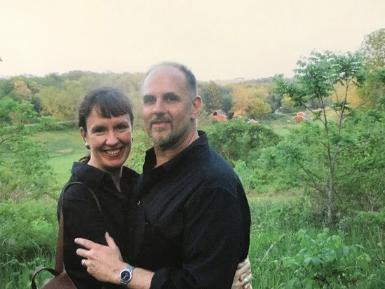 Happy couple in rural Wisconsin, 2005