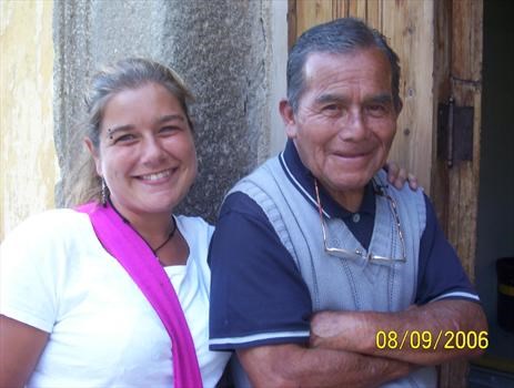 Lisa with Benjamin in Antigua Guatemala
