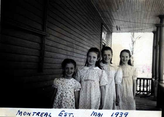 Therese, Agnes, others, Montreal East, May 1939