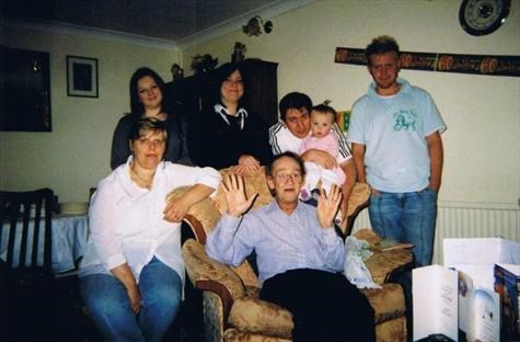 David with his children and wife