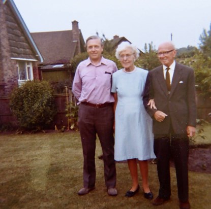 1969 Dad with his Mum and Dad, Gladys and George, in Cheshire