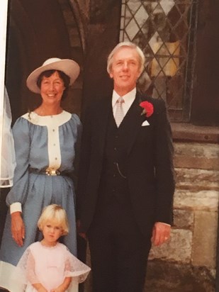 Proud Parents & lil Gemma @ Jono’s Wedding, June 1982