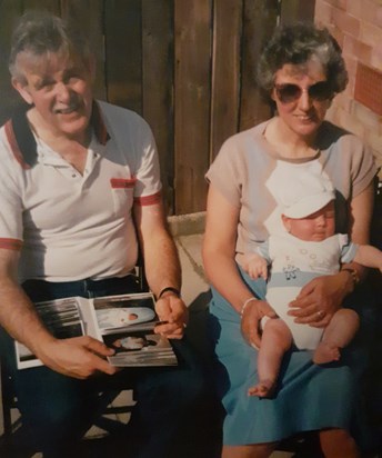 Peter, Pat & grandson Daniel. 1987