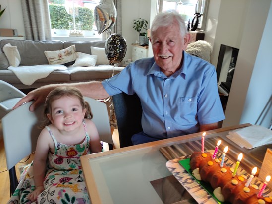Grandad's 90th birthday with Hazel ❤️