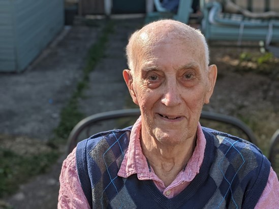 Dad in the garden