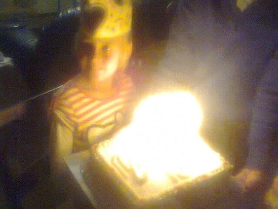 Kayla tenth birthday candles