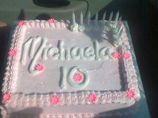 Kayla tenth birthday cake