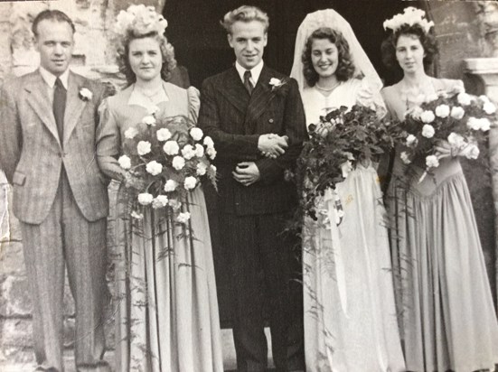 Bridesmaid at Ethel's wedding to Cyril