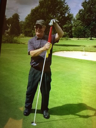 Mike’s hole-in-one at Avington. How I miss our Mondays together.