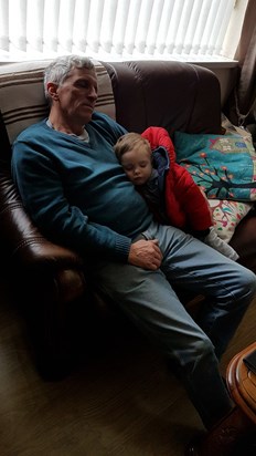 Naptime with his favourite grandson 