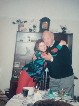 Lisa with her grandad Walkden