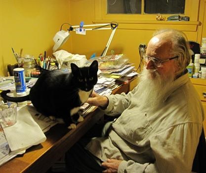 Grandfather and his Kitty Kat