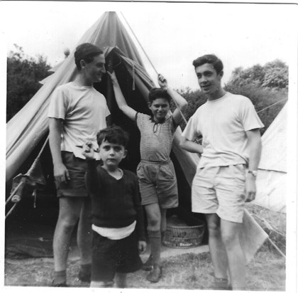School camp, probably 1955, Martin is at the back.