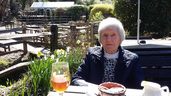 Mother's Day 2017, enjoying the sunshine at the Black Horse pub in Nuthurst
