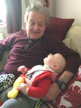 Taken 6th January 18 - a favourite photo of Allan with dear Teddy 