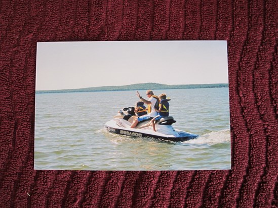 Rick, David and Gab having fun on the water